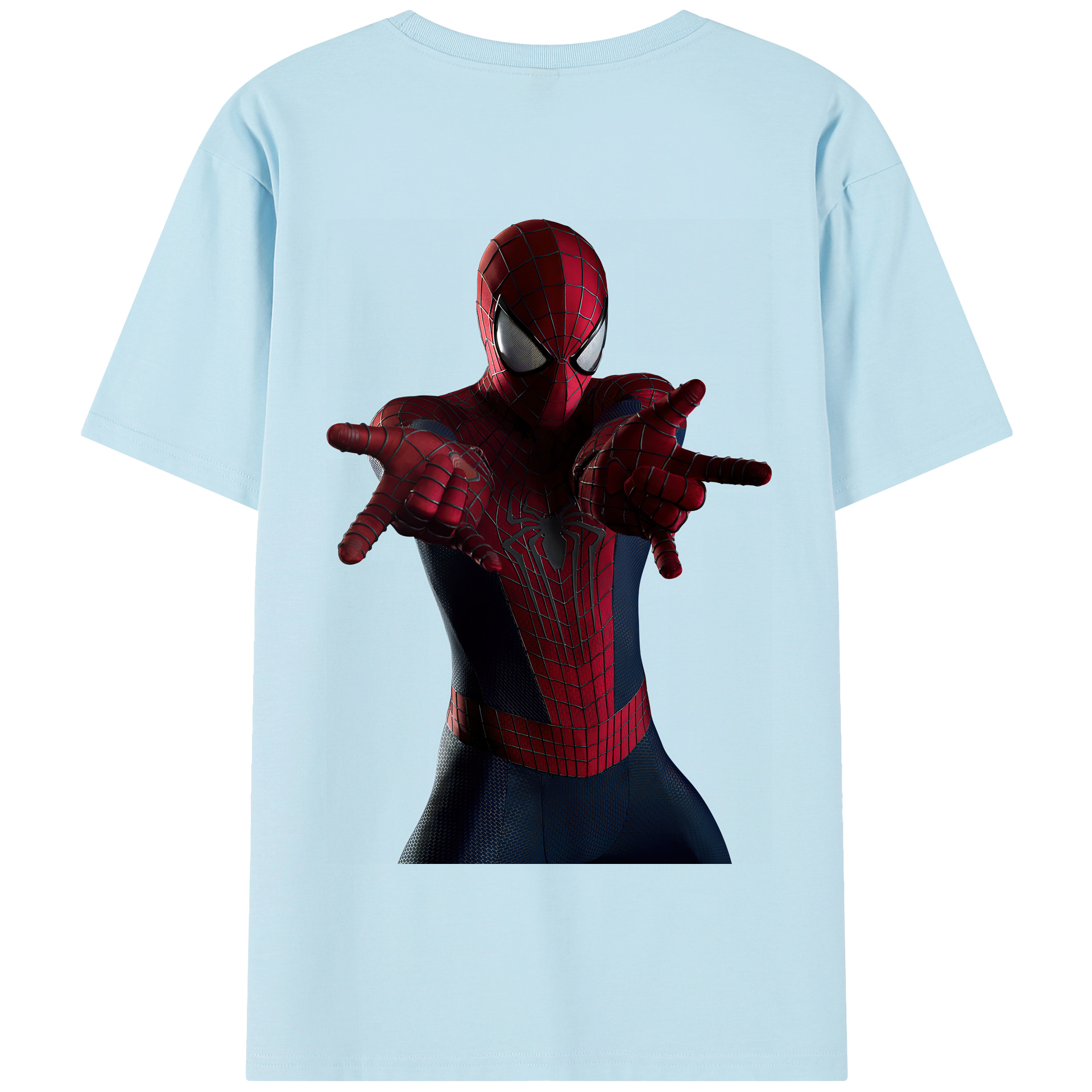 （画像用） Spider Man スパイダーマン 綿100％半袖Tシャツ（背面プリント）